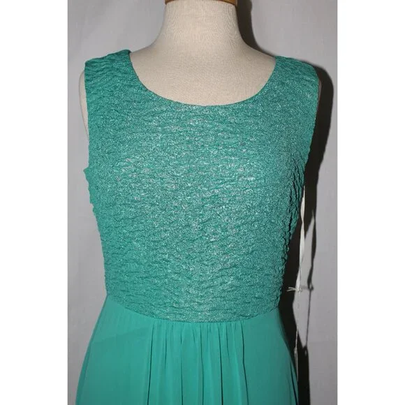 Fanny #1520 Floor Length Stretch Chiffon Gown With Jacket-Size XL-JADE-NEW - Picture 6 of 7